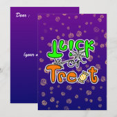 Halloween Trick or treat Flat Kaart (Voorkant / Achterkant)