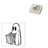Halloween trick or treat geest rubberstempel (Gestempeld)