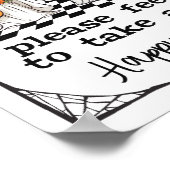 Halloween Trick or treat geesten porch snoep teken Poster (Hoek)