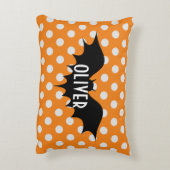 Halloween trick or treat gepersonaliseerd monogram accent kussen (Achterkant (Verticaal))
