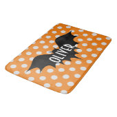 Halloween trick or treat gepersonaliseerd monogram badmat (Gekanteld)