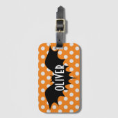 Halloween trick or treat gepersonaliseerd monogram bagagelabel (Voorkant (verticaal))