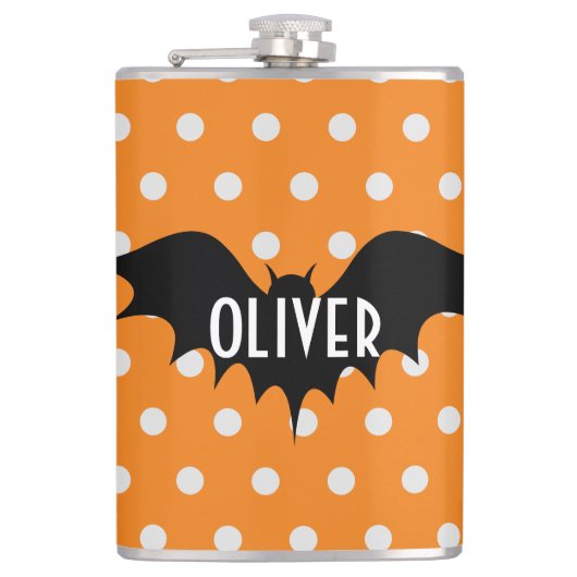 Halloween trick or treat gepersonaliseerd monogram heupfles (Voorkant)