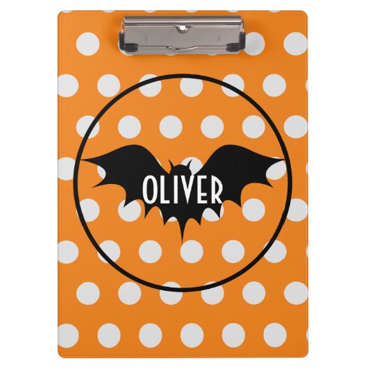 Halloween trick or treat gepersonaliseerd monogram klembord (Voorkant)