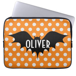 Halloween trick or treat gepersonaliseerd monogram laptop sleeve