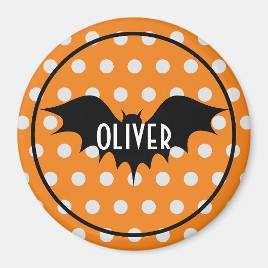 Halloween trick or treat gepersonaliseerd monogram magneet (Voorkant)
