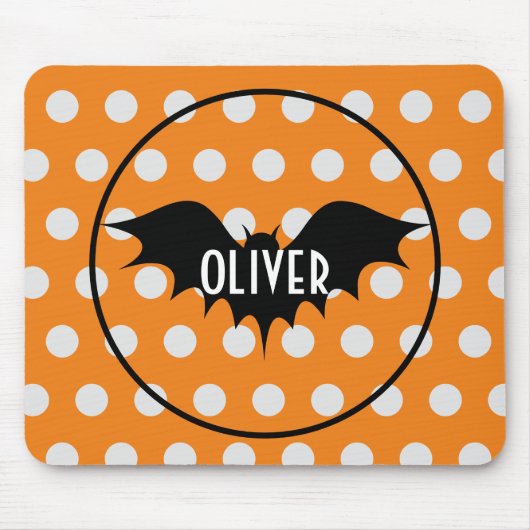 Halloween trick or treat gepersonaliseerd monogram muismat (Voorkant)