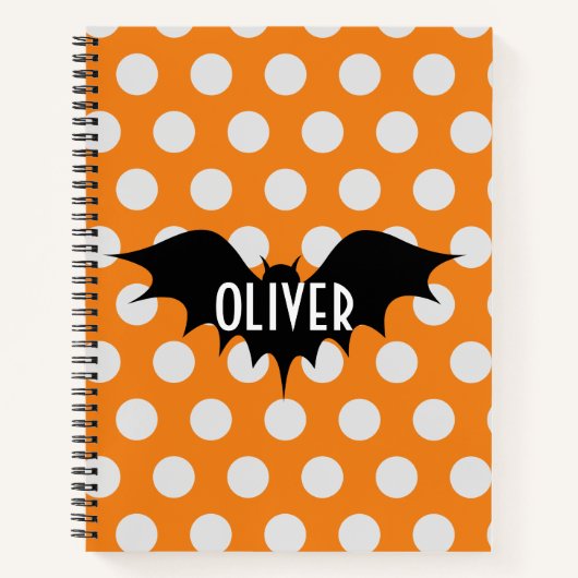 Halloween trick or treat gepersonaliseerd monogram notitieboek (Voorkant)