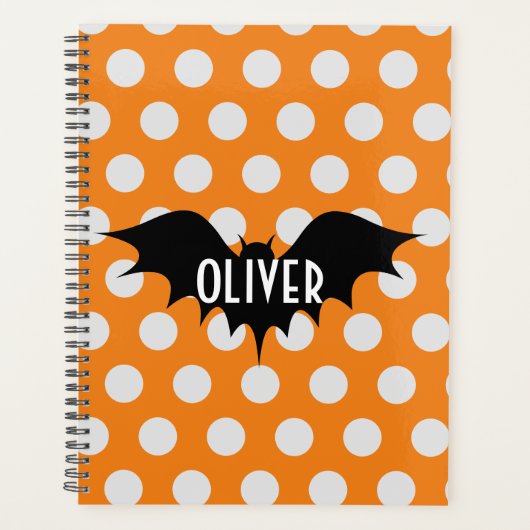 Halloween trick or treat gepersonaliseerd monogram planner (Voorkant)