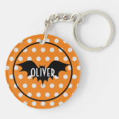 Halloween trick or treat gepersonaliseerd monogram sleutelhanger (Achterkant)