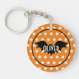 Halloween trick or treat gepersonaliseerd monogram sleutelhanger