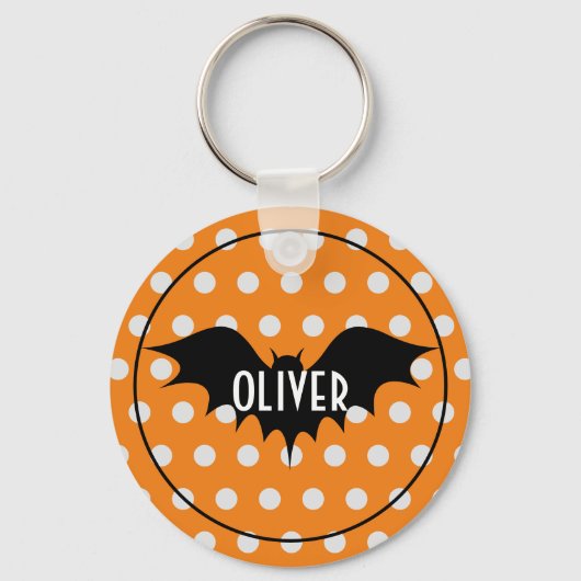 Halloween trick or treat gepersonaliseerd monogram sleutelhanger (Voorkant)