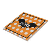 Halloween trick or treat gepersonaliseerd monogram tegeltje (Zijkant)