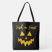 Halloween Trick or treat Ggloeiende pompoen Face Tote Bag (Voorkant)