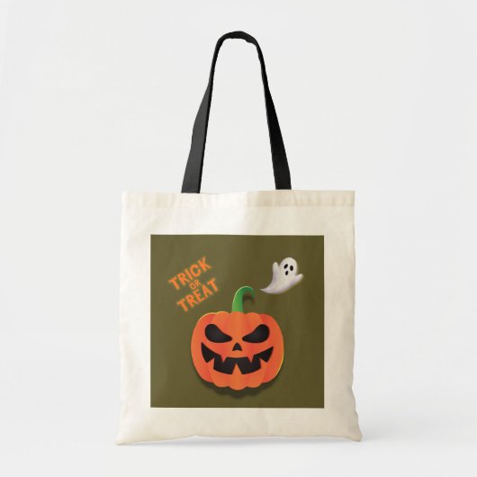 Halloween Trick or Treat Ghost Tote Bag (Voorkant)