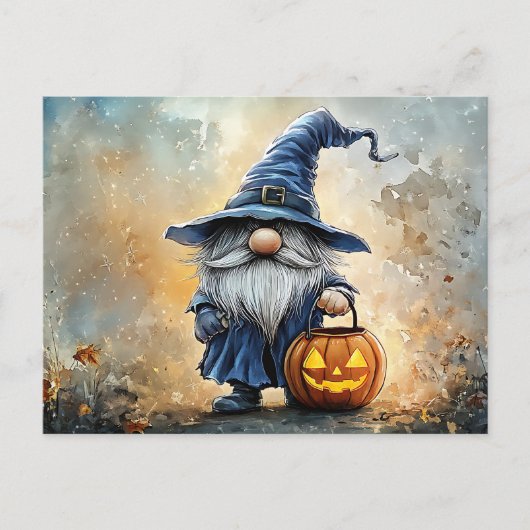 Halloween Trick or treat Gnome Briefkaart (Voorkant)
