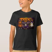 Halloween Trick or treat Graffiti Kleding Unisex T-shirt (Voorkant)