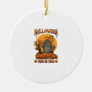 Halloween Trick Or Treat Grafsteen Zombie Handen P Keramisch Ornament