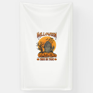 Halloween Trick Or Treat Grafsteen Zombie Handen P Spandoek