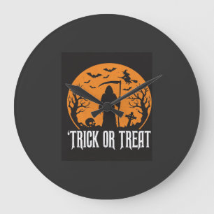 Halloween Trick or Treat Grim Reaper Ontwerp_1 Grote Klok