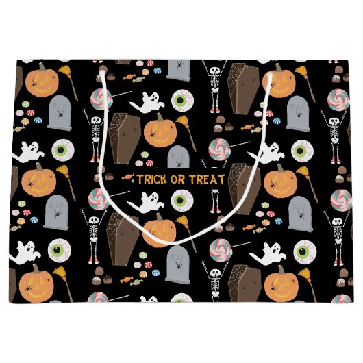 Halloween Trick or treat Groot Cadeauzakje (Voorkant)