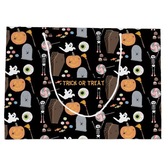 Halloween Trick or treat Groot Cadeauzakje (Achterkant)