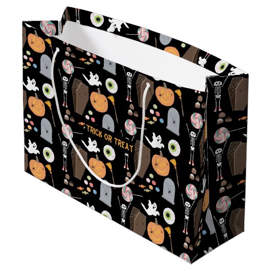 Halloween Trick or treat Groot Cadeauzakje (Achterkant Gekanteld)