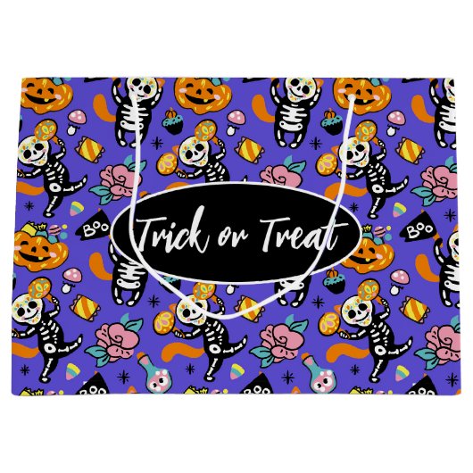 Halloween Trick or treat Groot Cadeauzakje (Voorkant)