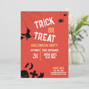 Halloween Trick or treat Halloween Party Kaart