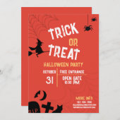  Halloween Trick or treat Halloween Party Kaart (Voorkant / Achterkant)