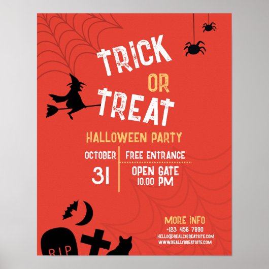  Halloween Trick or treat Halloween Party Poster (Voorkant)