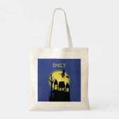 Halloween Trick or treat Haunted House Witch Moon Tote Bag (Achterkant)