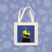 Halloween Trick or treat Haunted House Witch Moon Tote Bag