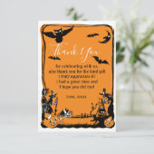 Halloween, Trick or treat, herfst, dank u wel Kaart (Staand voorkant)