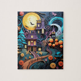Halloween Trick or treat huizen Legpuzzel