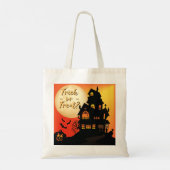 Halloween-Trick or treat in haunted House Tote Bag (Achterkant)