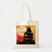 Halloween-Trick or treat in haunted House Tote Bag (Voorkant)