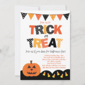 Halloween Trick or treat Invitation Kaart (Voorkant)