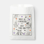 Halloween Trick or treat is geen monster snoep Bedankzakje (Voorkant)