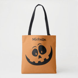 Halloween Trick or Treat Jack O' Lantern Vleermuiz Tote Bag