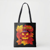 Halloween Trick or treat Jack O'lantern Tote Bag (Voorkant)