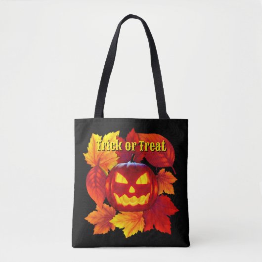 Halloween Trick or treat Jack O'lantern Tote Bag (Voorkant)