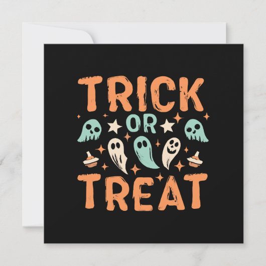 Halloween Trick or treat Kaart (Voorkant)