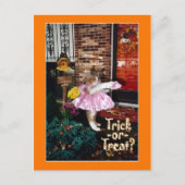 Halloween Trick-or-Treat Kat Briefkaart (Voorkant)