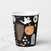 Halloween Trick or treat Kinder Halloween Party Papieren Bekers (Achterkant)