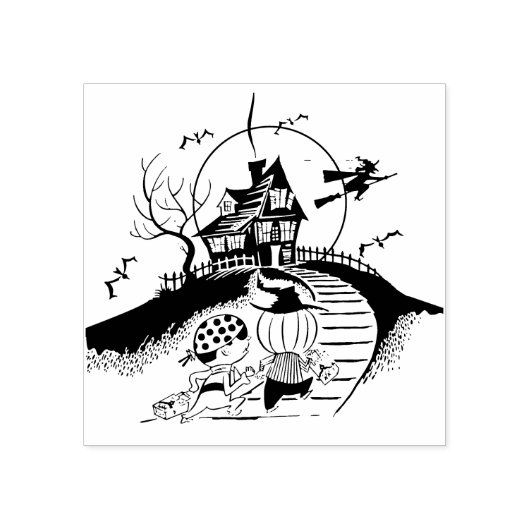  Halloween Trick or treat Kinder Rubber Stamp Rubberstempel (Afrduk)