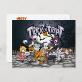Halloween Trick or treat Kinderen Briefkaart (Voorkant / Achterkant)