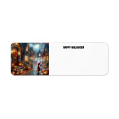 Halloween trick or treat kinderen etiket (Voorkant)