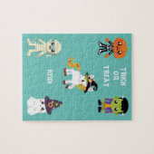 HALLOWEEN "TRICK OR TREAT KINDEREN GEPUBLICEERD LEGPUZZEL (Horizontaal)