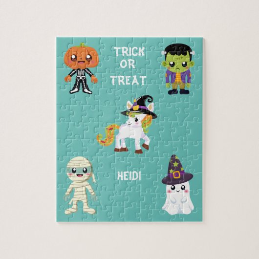 HALLOWEEN "TRICK OR TREAT KINDEREN GEPUBLICEERD LEGPUZZEL (Verticaal)